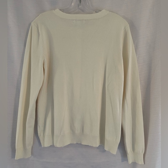 Charter Club Women’s Ivory Cardigan Sweater, size L - Picture 3 of 4
